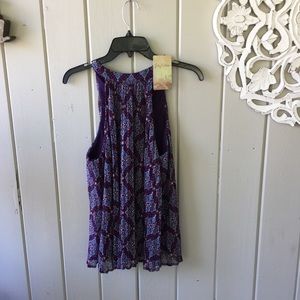 👚 Lily White Tank Flow Sheer with Slip Small